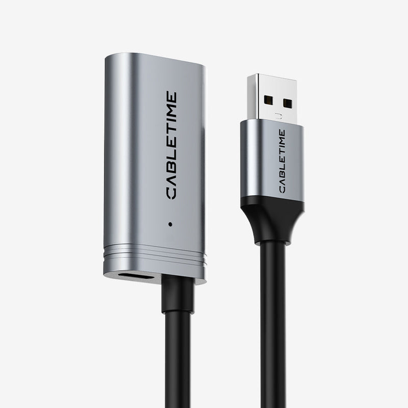 CABLETIME Active USB 2.0 A Male to A Female Extension Cable 5m / 10m / 15m / 20m / 25m / 30m