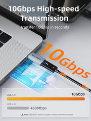 CABLETIME 10Gbps USB 3.2 Gen 2 Type A to Type C Adapter