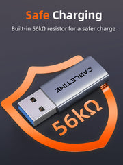 CABLETIME 10Gbps USB 3.2 Gen 2 Type A to Type C Adapter