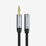 CABLETIME 3.5mm Male to Female AUX Audio Extension Cable, Gold-Plated Nylon Braided Stereo Extension Cable