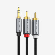 CABLETIME 3.5mm Male to Dual RCA Male Stereo Audio Cable, 1m–5m