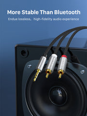 CABLETIME 3.5mm Male to Dual RCA Male Stereo Audio Cable, 1m–5m