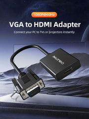 CABLETIME VGA to HDMI adapter unidirectional conversion guide