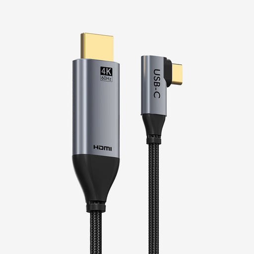 CABLETIME USB-C to HDMI Cable 4K 60Hz Right Angle for MacBook Pro