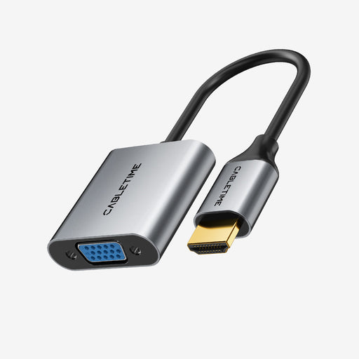 CABLETIME HDMI to VGA Adapter 1080p Female to Male for Laptop TV Projector