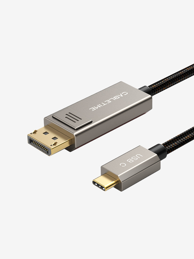 CABLETIME Bidirectional USB-C to DisplayPort 1.4 Cable, 8K@60Hz / 4K@144Hz, 1m–3m