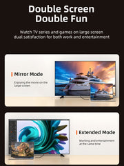 CABLETIME Bidirectional USB-C to DisplayPort 1.4 Cable, 8K@60Hz / 4K@144Hz, 1m–3m