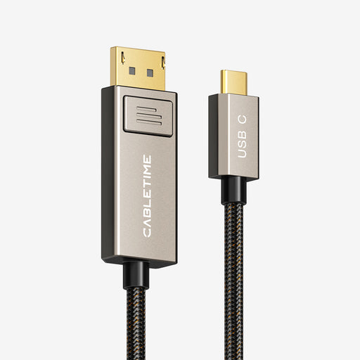 CABLETIME Bidirectional USB-C to DisplayPort 1.4 Cable, 8K@60Hz / 4K@144Hz, 1m–3m