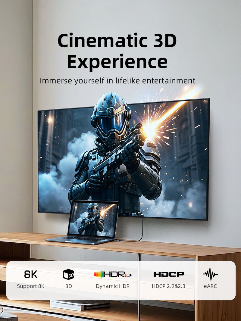 CABLETIME Bidirectional 8K Mini HDMI Male to HDMI Female Adapter