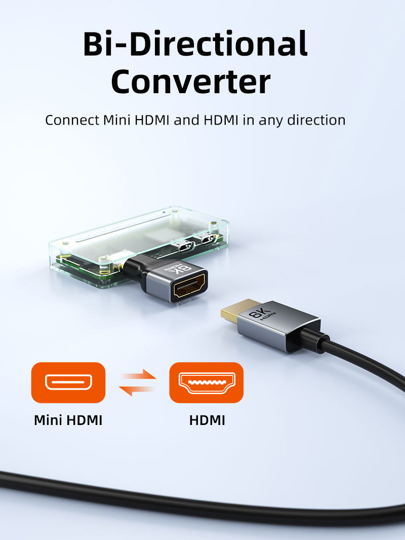 CABLETIME Bidirectional 8K Mini HDMI Male to HDMI Female Adapter