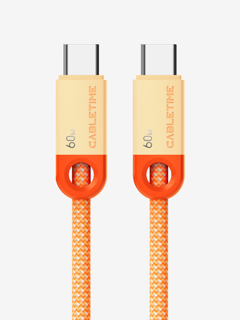 CABLETIME 60W USB-C cable in Vitality Orange
