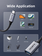CABLETIME 10Gbps USB-C Male to USB-A Female Adapter
