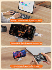 CABLETIME 10Gbps USB C 3.2 Male to USB A Female OTG Adapter for MacBook Pro