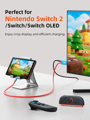 CABLETIME 4K60Hz USB C to HDMI Adapter Cable for Nintendo Switch 2 Mini Dock with PD100W