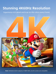 CABLETIME 4K60Hz USB C to HDMI Adapter Cable for Nintendo Switch 2 Mini Dock with PD100W
