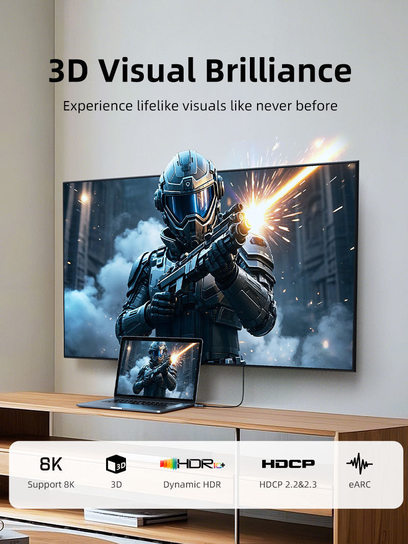 CABLETIME 8K@60Hz Bidirectional Micro HDMI to HDMI Adapter