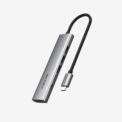 CABLETIME 6 IN 1 USB C Hub with HDMI and 100W Power Delivery for Macbook Pro Air