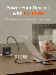 CABLETIME Ultra Slim Aluminum Multiport 7-in-1 USB-C Hub for MacBook Pro