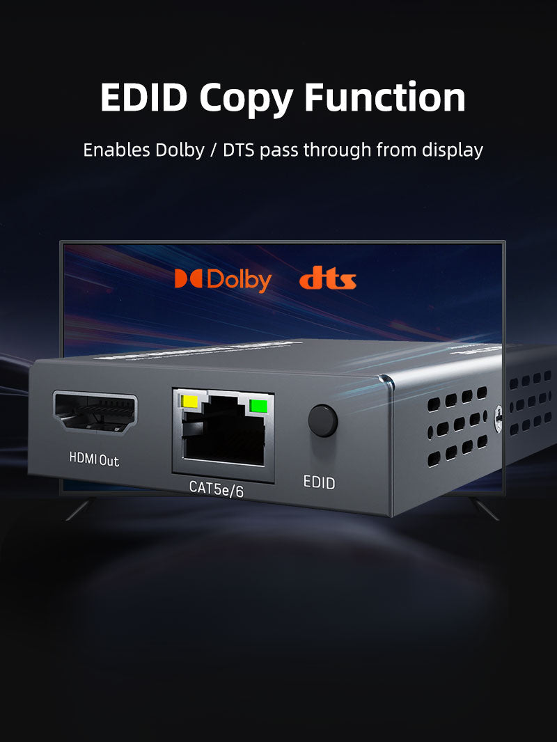 CABLETIME HDMI Extender over Cat5e/Cat6, 1080p@60Hz up to 60m, Loop-Out, IR & EDID