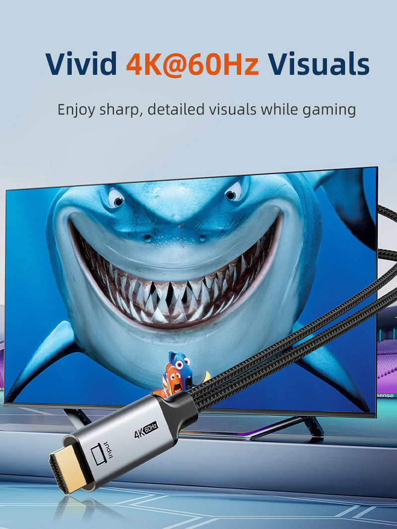 CABLETIME Active HDMI to USB-C Cable with USB Power, 4K 60Hz Unidirectional Adapter