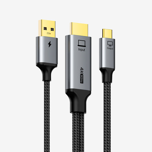 CABLETIME Active HDMI to USB-C Cable with USB Power, 4K 60Hz Unidirectional Adapter