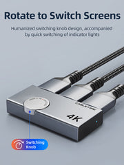 CABLETIME CP37G HDMI switch rotary manual selector and LED indicator