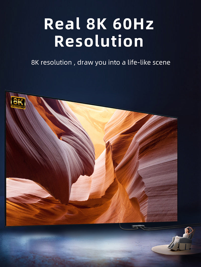 CABLETIME CP34G HDMI 2.1 switch 8K 60Hz display performance