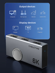CABLETIME CP34G HDMI 2.1 switch compatibility and cable guidance