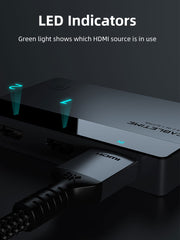 CABLETIME 1×2 HDMI Splitter, 4K@60Hz, 1 Input to 2 Mirrored Displays