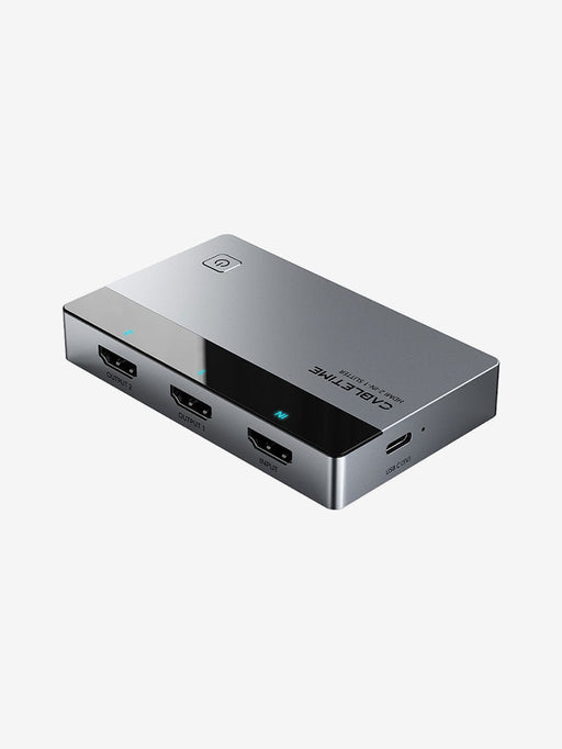 CABLETIME 1×2 HDMI Splitter, 4K@60Hz, 1 Input to 2 Mirrored Displays