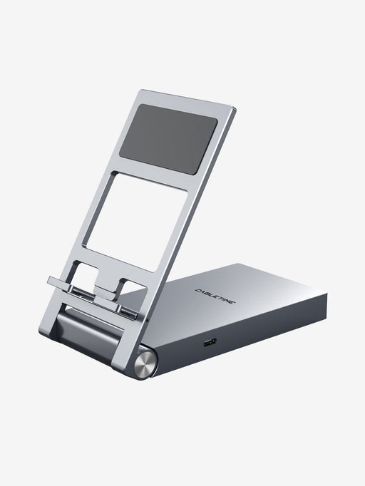 CABLETIME 8-in-1 USB-C Hub with Foldable Stand for iPad Pro / Android Tablet