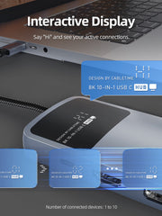 CABLETIME 10-in-1 8K USB-C Hub for Dual 4K 60Hz Monitor