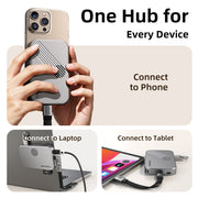 CABLETIME 7-in-1 Magnetic USB-C Hub with NVMe SSD Enclosure