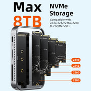 CABLETIME 7-in-1 Magnetic USB-C Hub with NVMe SSD Enclosure