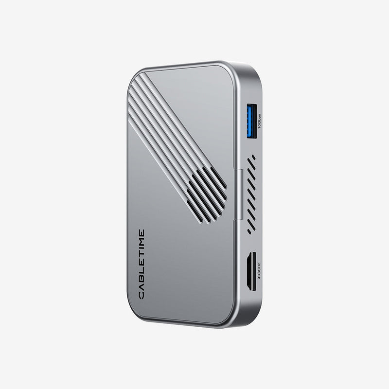 CABLETIME 7-in-1 Magnetic USB-C Hub with NVMe SSD Enclosure