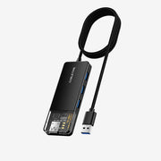 CABLETIME 4-Port USB-A 3.0 Hub SuperSpeed 5Gbps with USB-C Power Supply | CT-HUBT1-PB / CT-HUBT2-PB