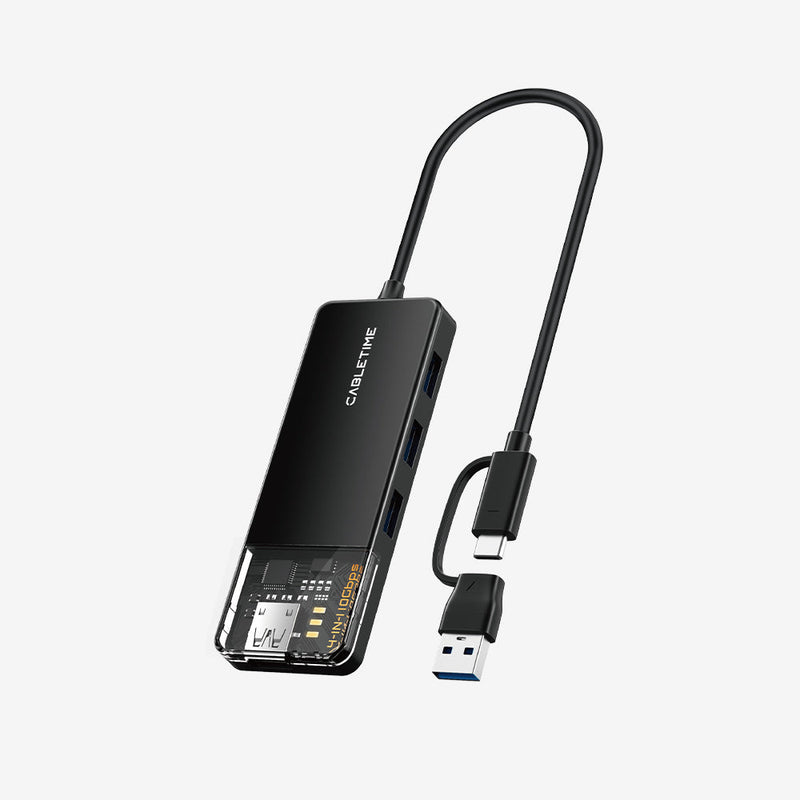 CABLETIME 10Gbps USB A 3.2 Hub USB-A / USB-C to 4-Port USB-A Hub for Laptop