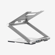 CABLETIME Adjustable USB C Laptop Docking Station Stand 6 IN 1 for MacBook Pro Dell HP Surface Lenovo