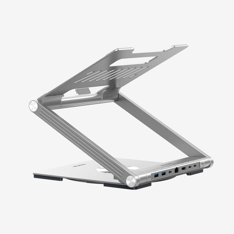 CABLETIME Adjustable USB C Laptop Docking Station Stand 6 IN 1 for MacBook Pro Dell HP Surface Lenovo