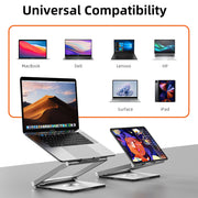 CABLETIME Adjustable USB C Laptop Docking Station Stand 6 IN 1 for MacBook Pro Dell HP Surface Lenovo