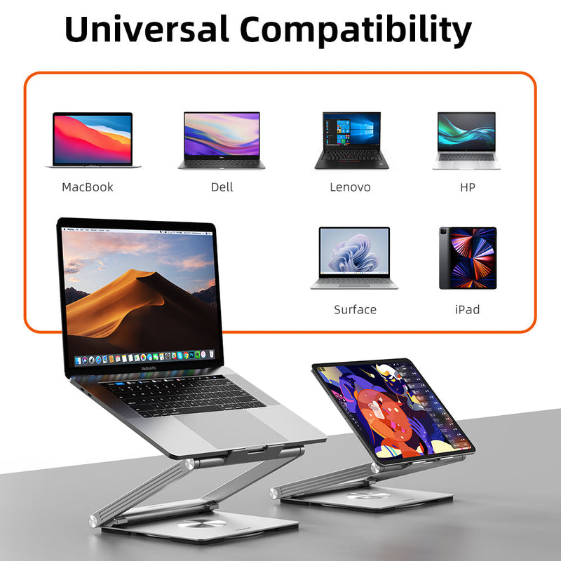 CABLETIME Adjustable USB C Laptop Docking Station Stand 6 IN 1 for MacBook Pro Dell HP Surface Lenovo