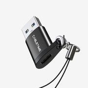 CABLETIME USB-A Male to USB-C Female OTG Adapter with Lanyard, 5Gbps