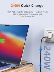 CABLETIME USB4 USB C OTG Adapter 240W 40Gbps 8K