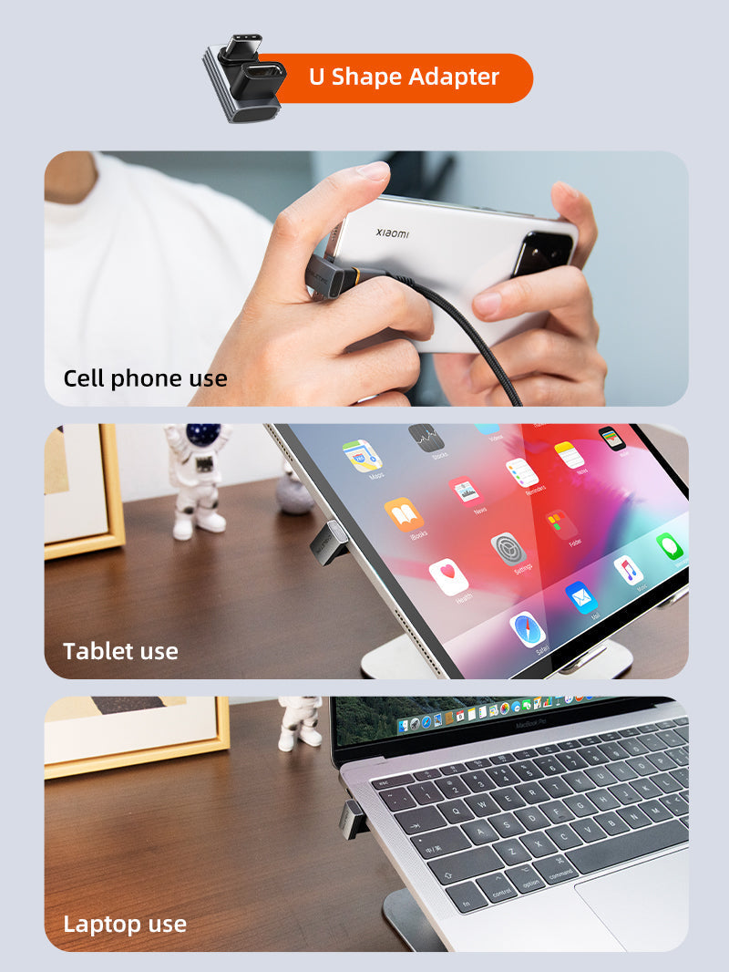 CABLETIME USB4 USB C OTG Adapter 240W 40Gbps 8K