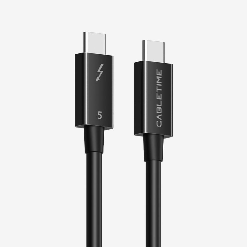 CABLETIME Intel Certified Thunderbolt 5 Cable 0.8m, 240W, 120Gbps, 8K