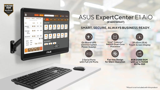 ASUS ExpertCenter E1 AiO (E1600)-Intel® Celeron® N4500 Processor 1.1 GHz/  8GB DDR4 / 256GB M.2 NVMe™ PCIe® 3.0 SSD /NO OS - TeckPot