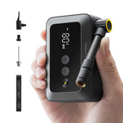 HOTO Air Pump Pocket – Compact Cordless Tire Inflator for Bikes & Motorcycles, Up to 150 PSI, 2,000 mAh Battery, Digital Display & Flick-Start Operation