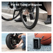 HOTO Air Pump Pocket – Compact Cordless Tire Inflator for Bikes & Motorcycles, Up to 150 PSI, 2,000 mAh Battery, Digital Display & Flick-Start Operation