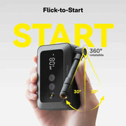 HOTO Air Pump Pocket – Compact Cordless Tire Inflator for Bikes & Motorcycles, Up to 150 PSI, 2,000 mAh Battery, Digital Display & Flick-Start Operation