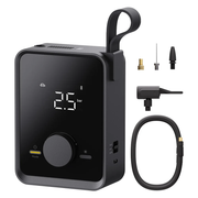 HOTO Air Pump Pro | Portable Electric Tire Inflator with Digital Pressure Gauge – 120 PSI, 4 Preset Modes, Quick-Connect Hose & LED Light – Car, Bike, Motorcycle (HOE0008GL / QWCQB003)